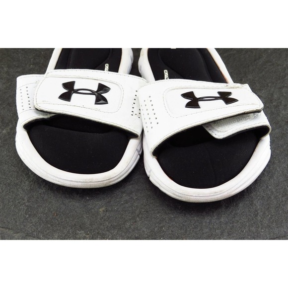 Under Armour Toddler Unisex 11 Medium White Slide Synthetic - Picture 2 of 7